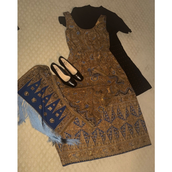 Collection Of Ladies Apparel & Accessories - Black Sweater Dress w/ 2 Piece Batik & Shall