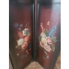 Image 6 : 4 Panel Room Divider w/ Painted Flowers- Each Panel 16 W X 70 T 