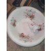 Image 2 : Decor: Rose Basin 17 and Vase 6 T, Red Brandy Glass12 T, Trays and More!