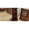Image 4 : Vintage Dark Wood Bedroom Dresser Set with Intricate Carvings and Brass Hardware ( See Description)