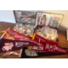 Image 1 : Souvenir Felt Flags w/ Vintage Worldwide Stamp Assortment 