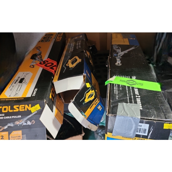 Tolsen Model 62442 Hand Cable Puller, Power Fist Scissor Jack and Power Fist Cable Puller