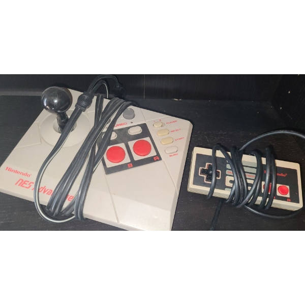 Nintendo Controllers: NES Advantage Model NES-026 and Original Model NES-004