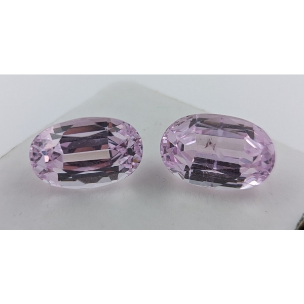 32.25 ct Certified Pink Kunzite Gemstone Pair Octagon Cut ($16,125 Appraisal)