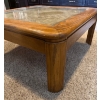 Image 2 : Lovely Solid Wood Coffee Table w/ Woven Detailing Centre - 36W, 36D, 16T 