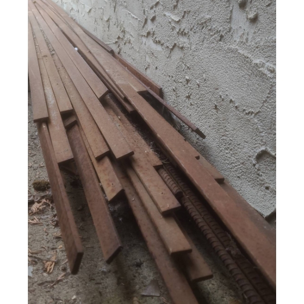 Rusted Flat Steel Bars, Approx. 16 Ft Lengths