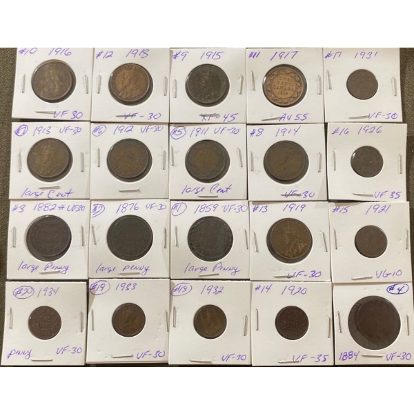 Collection of Canadian Antique Pennies