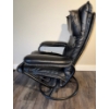 Image 3 : Leather Reclining/Swivel Chair & Ottoman