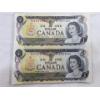 Image 6 : 3 uncut 1:2 Canadian 1973 $1.00 Bills Prefix: BFK BFL