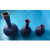 Image 1 : Set of 3 Stunning Hand Formed & Signed Decorative Purple Art Vases (Tallest is 9T, Shortest 4.5T) 