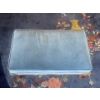 Image 2 : Vintage Blue Velvet Ottoman French Provincial 30x15