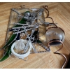 Image 2 : Stained Glass Parrot 6 X 9, Window Decor w/ Glass Ball 14 T, Cross 10 T and More!