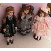 Image 1 : Porcelain Dolls, 3 Pcs,  18T 