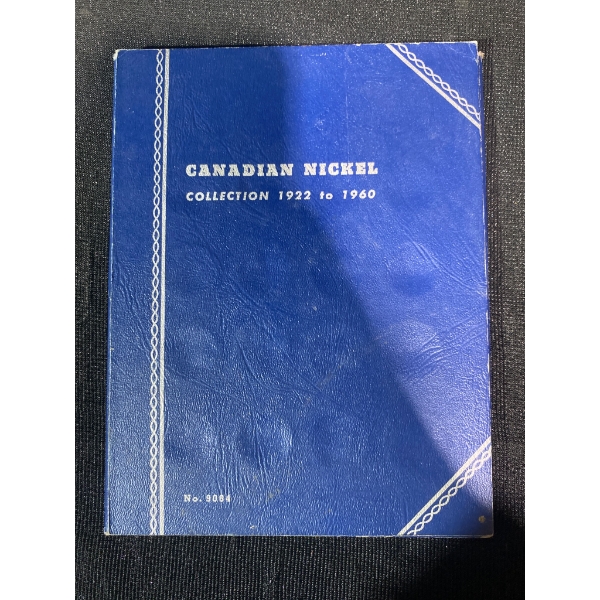 Canadian Nickel Collection, 1922-1960, in Album