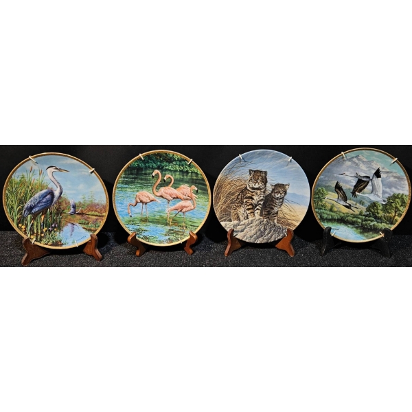 James Faulkner The Elegant Birds Collection Porcelain Plates with Certificates