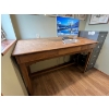 Image 3 : Antique Bankers table or Train station desk. 3 drawers, Sturdy, Large, solid stand up table. 