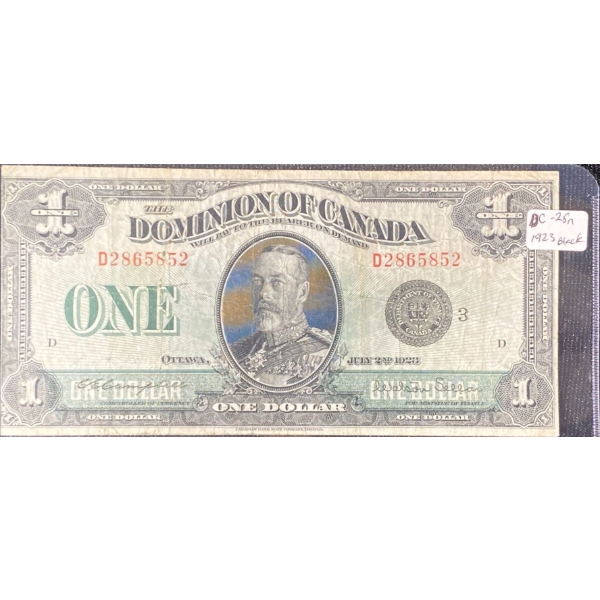 1923 Dominion of Canada One Dollar Bill