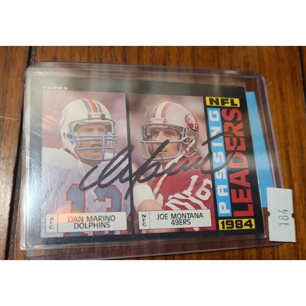 Topps Authenticated Passing Leaders 1984 Autographed Card 