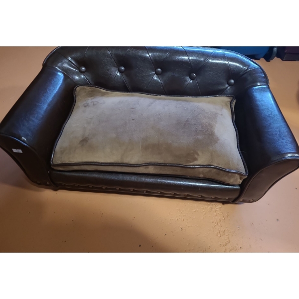 Pet Brown Faux Leather Sofa 28 L, 16 W, 13 T