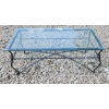 Image 1 : Glass Top Coffee Table w/ Metal Base 48 W, 24 D, 18 T 