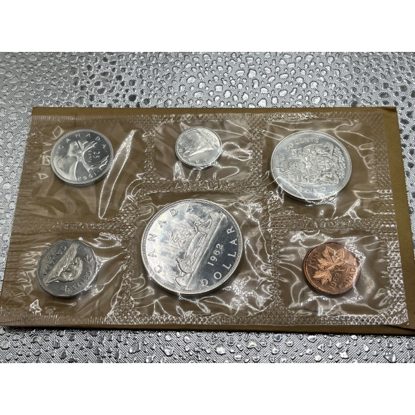 1962 Canadian Uncirculated Coin Set 43g 80% Silver
