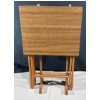 Image 3 : 2 Wooden TV Trays and Stand 18Wx14.75Dx24.5H