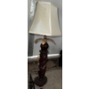 Image 2 : Two Free Standing Lamps w/African Home Decor Pieces Made From Wood