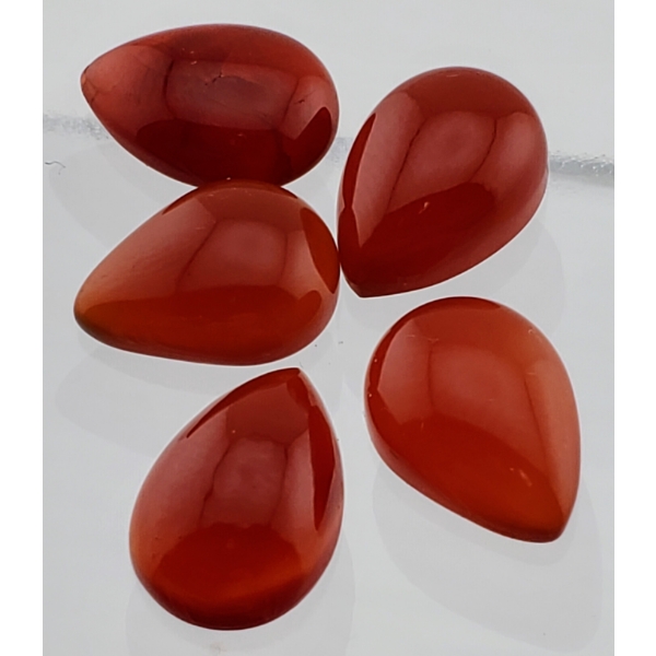 Carnelian (26.9 ct, 14x10 mm Pear Shape Cabochon)