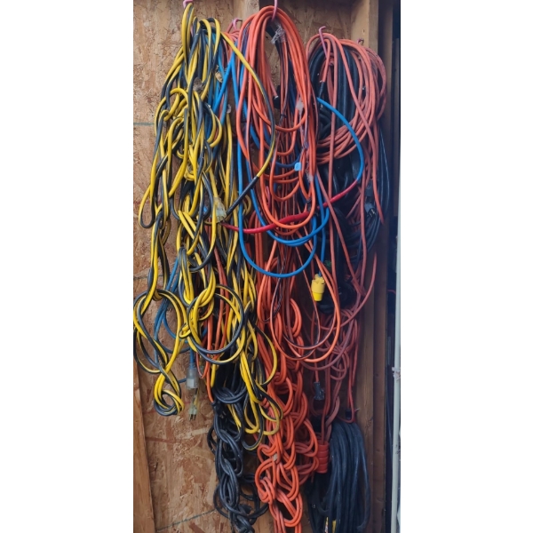Assortment of Electrical Cords, Various Lengths