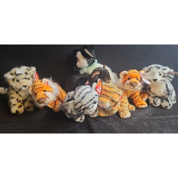 Beanie Babies Felines: Assortment of Housecats and Tigers