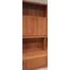 Image 3 : Wooden Bookcases/ 3 Pieces- Small: 23.5 X 17.5 X 68, Larger w/ Glass Doors: 47.5 W