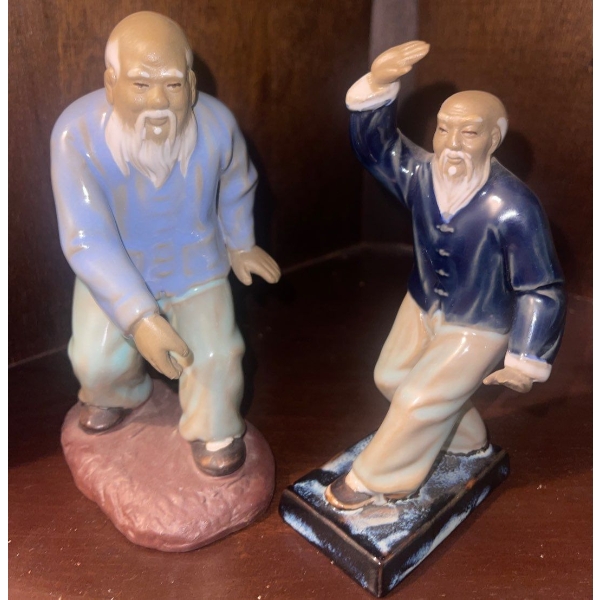 Chinese Porcelain Mudman Shiwan Figurines - Tai Chi 6T
