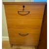 Image 4 : Home Office Essentials -  Teak L Shaped Desk w/ Matching Teak Filing Cabinet 32x16x33