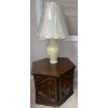 Image 1 : Vintage Side Table w/Cubby ++Beautiful Off White Tall Lamp  High End
