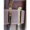 Image 2 : TableKraft Stainless Steel Cheese Set Featuring A Fork-Tipped Knife And A Spreader. 
