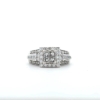 Image 1 : White Gold Diamond Cluster Ring- Consignor Identified as 10K, No Stamp