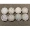 Image 1 : Eight Canadian 25-Cent Silver Coins, 1902 Edward VII Era