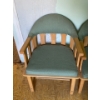 Image 2 : Set of 5 Green Chairs Width 20" Depth 22" Hight 32"