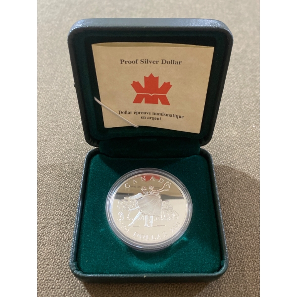 2001 Canada Sterling Silver Proof Dollar with Case and Certificate
