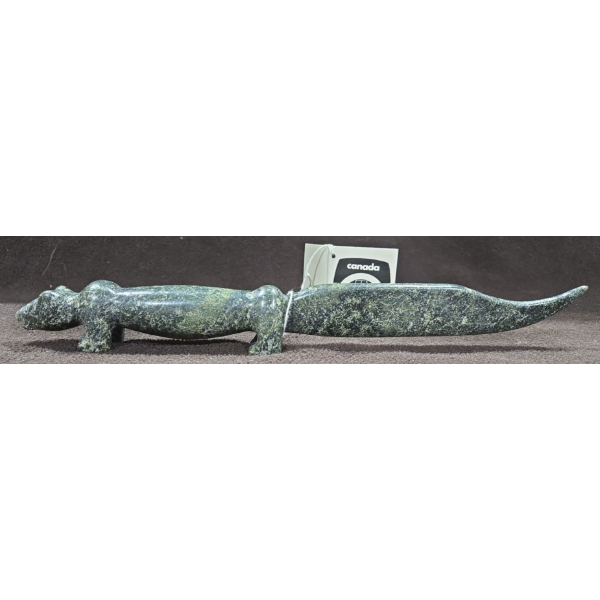 Hand Carved Soapstone Knife Collectable Hand Carved In Canada