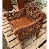 Image 2 : Lovely Wooden Carved Seat - 28W, 25D, 29T