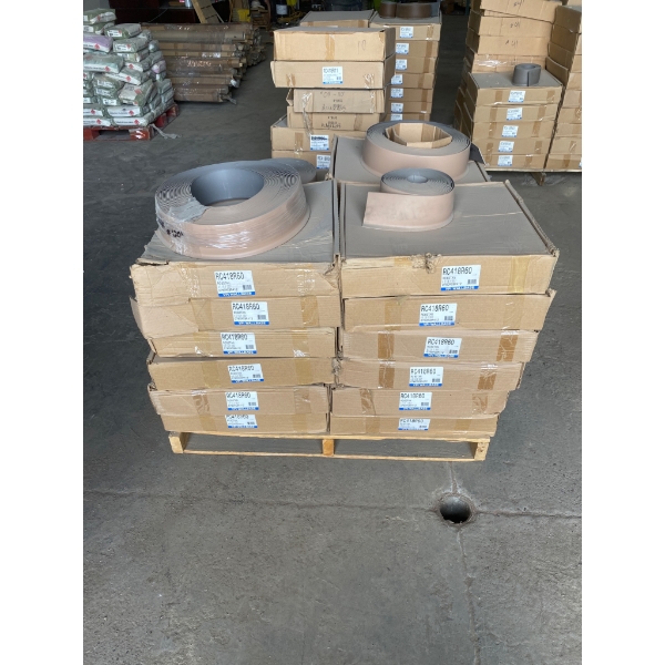 Pallet of VPI Wall Base Rolls, Tan, RC418R60, 4" x 1/8" x 120 LF