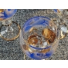 Image 3 : Hand Painted Czech Glass Decanter and 6 Glasses with Gold Trim