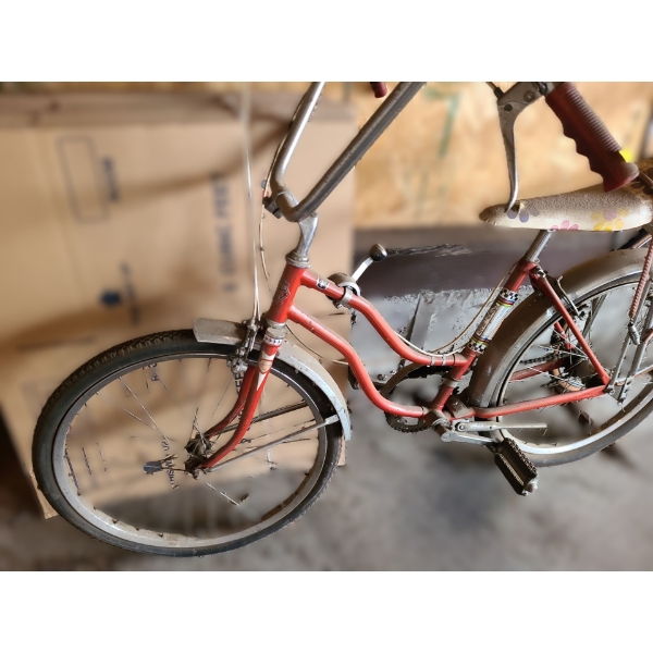 Vintage Bicycles: Banana Seat w/ Chopper Bars and Speed Shifter and Royal Knight Skinny Bike