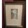 Image 3 : XL Dragon Folding Fan Vintage Gold Gilt Floating Shelf Framed Landscape Art & More
