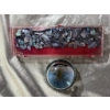 Image 3 : Stuffed Antique Bear Wearing Blue Dress, Abalone Shell Fragments, and Glass Paperweight