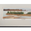 Image 13 : Decorative Delights- Porcelain Figurine, Decorative Bottle, Framed Landscape Bin, and a Tin