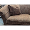 Image 2 : Ornate Oversized Loveseat With Feather Pillows and Cream-Rust Fabric