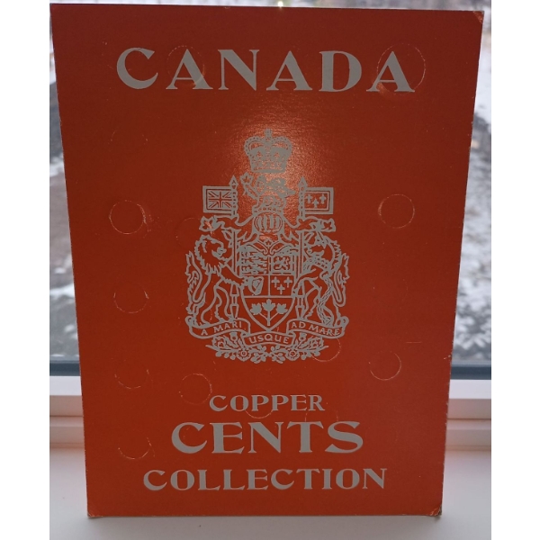Canada Copper Cents Collection (Missing 4 Pennies)+ Edmonton Eskimo & Saskatchewan Centennial Licen