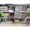 Image 1 : ceramics books organizer bins all contents on shelf included